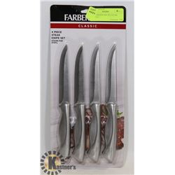 NEW FARBERWARE 4PC STEAK KNIFE SET