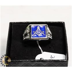 MENS MASONIC RING SIZE 10