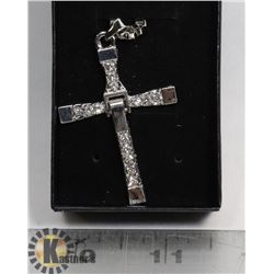 SILVER ALLOY CROSS NECKLACE