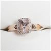 Image 1 : SILVER MORGANITE  RING (~SIZE 6.5)