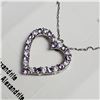 Image 2 : SILVER SIMULATION ALEXANDRITE 18" NECKLACE