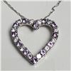 Image 3 : SILVER SIMULATION ALEXANDRITE 18" NECKLACE