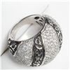 Image 2 : SILVER CUBIC ZIRCONIA  RING (~SIZE 8)