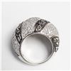 Image 3 : SILVER CUBIC ZIRCONIA  RING (~SIZE 8)