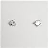Image 3 : 14K WHITE GOLD CUBIC ZIRCONIA  EARRINGS