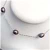 Image 3 : SILVER FRESH WATER PERAL 18"  NECKLACE