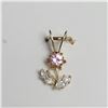 Image 1 : 10K YELLOW GOLD CUBIC ZIRCONIA  PENDANT