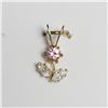Image 3 : 10K YELLOW GOLD CUBIC ZIRCONIA  PENDANT