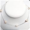 Image 2 : SILVER FRESH WATER PERAL 18"  NECKLACE