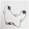 Image 2 : SILVER FRESH WATER PEARL 7.5"  BRACELET