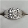 Image 2 : SILVER CUBIC ZIRCONIA  RING (~SIZE 10)