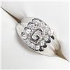 Image 3 : SILVER CUBIC ZIRCONIA  RING (~SIZE 10)