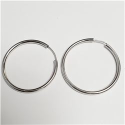 SILVER HOOP EARRINGS