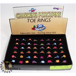 RETAIL DISPLAY OF ADJUSTABLE SIZE .925 STERLING