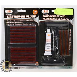 NEW TIRE REPAIR KIT WITH EXTRA PLUG SET