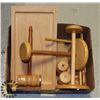 Image 1 : WOOD KITCHEN WARE- BOX LOT