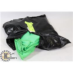 PACK OF 10 NEW GREEN MICROFIBER RAGS. TOOLS