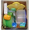 Image 1 : PLASTIC KITCHEN WARE- ASSORTED BOX LOT