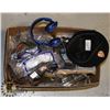 Image 1 : BOX OF ASSORTED ITEMS INCLUDING NEW SAFETY GLASSES