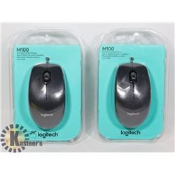 LOT OF 2  NEW LOGITECH MOUSE M100