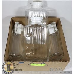 GLASS CANISTERS- SET OF 4