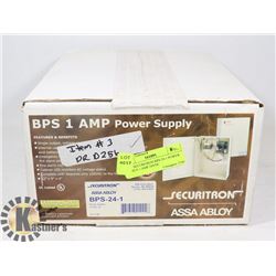 NEW SECURITRON BPS-24-1 POWER SUPPLY 1 AMP 24VDC