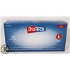 Image 1 : BOX OF 100 NEW  SZ L DISTECH VINYL MEDICAL EXAM