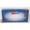 Image 1 : BOX OF 100 NEW  SZ L DISTECH VINYL MEDICAL EXAM