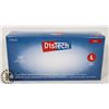 Image 1 : BOX OF 100 NEW  SZ L DISTECH VINYL MEDICAL EXAM