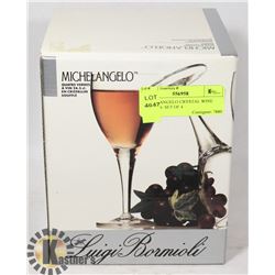 MICHELANGELO CRYSTAL WINE GLASSES- SET OF 4