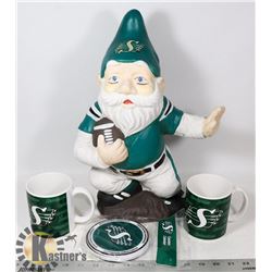 SASKATCHEWAN ROUGHRIDERS GNOME & MISC FOOTBALL