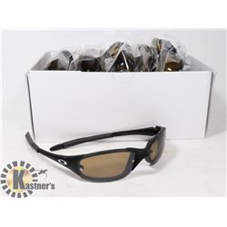 BOX OF BLACK OAKLEY STYLED SUNGLASSES