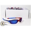 Image 1 : BOX OF RED/ BLUE OAKLEY STYLED SUNGLASSES