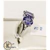 Image 2 : 10K WHITE GOLD TANZANITE(3.1CT) RING (71-PN39)