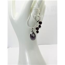 10)  SET OF PURPLE SWAROVSKI CRYSTAL