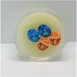 18)  LOT OF 4 GEMSTONES, 2 MATCHED OVAL