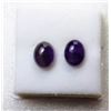 Image 1 : 17)  LOT OF 2 MATCHED OVAL DARK PURPLE