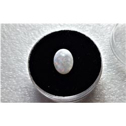 16) NATURAL OVAL WHITE FIRE OPAL