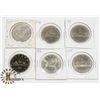 Image 1 : LOT OF 6 CANADIAN $1 COINS - 1970 - 1981