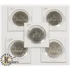 Image 1 : LOT OF 5 CANADIAN $1 COINS - 1975 - 1985