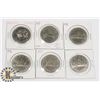 Image 1 : LOT OF 6 CANADIAN $1 COINS - 1974 - 1981