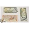 Image 1 : TWO CANADIAN 1972 $1 BILLS & ONE 1986 $2 BILLS
