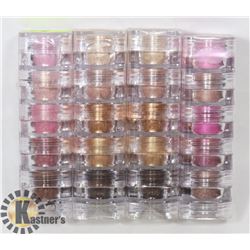 FOUR STACKS OF FIVE ASSORTED MICABELLA SHIMMER