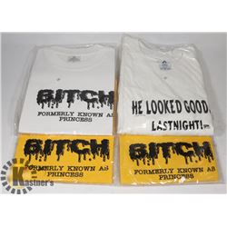 PACK OF ASSORTED T-SHIRTS CONTAINING 4PCS