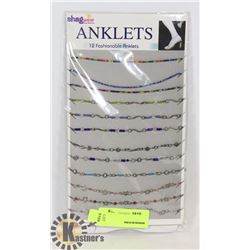 RETAIL DISPLAY OF SHAG WEAR ANKLETS
