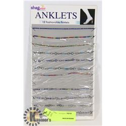 RETAIL DISPLAY OF SHAG WEAR ANKLETS