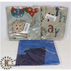 3 NEW ACCENT PILLOW COVERS MADE OUT OF CANVAS
