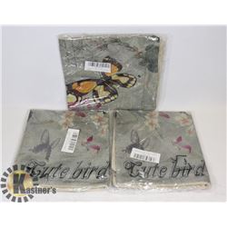 3 NEW ACCENT PILLOW COVERS MADE OUT OF CANVAS