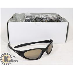 BOX OF BLACK OAKLEY STYLED SUNGLASSES