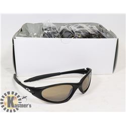 BOX OF BLACK OAKLEY STYLED SUNGLASSES